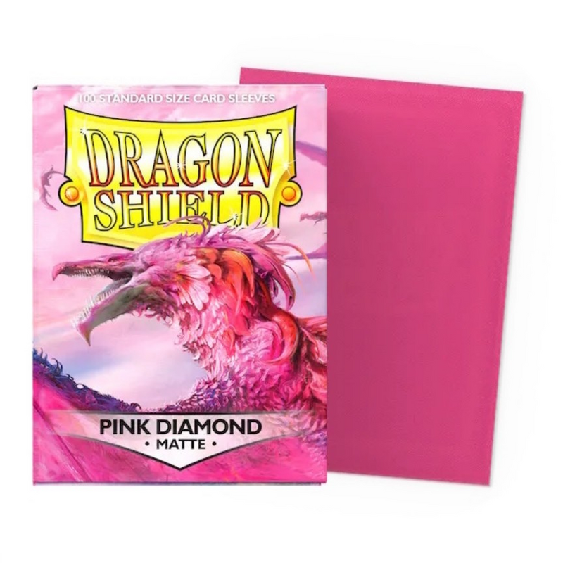 DRAGON SHIELD STANDARD SIZE SLEEVES MATTE PINK DIAMOND 100PK - AT11039