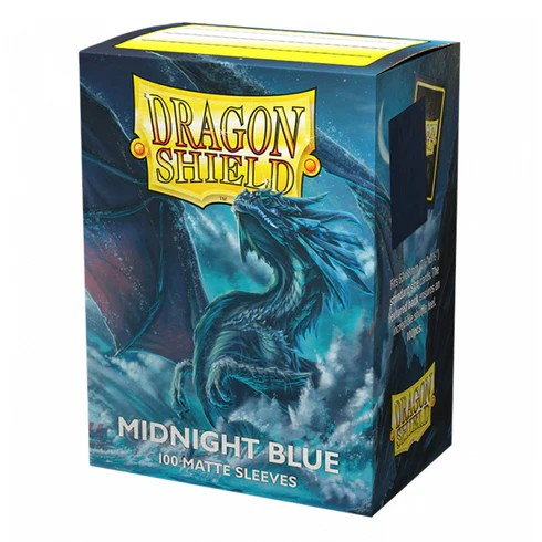 DRAGON SHIELD STASNDARD SIZE SLEEVES MATTE MIDNIGHT BLUE 100PK - AT11057