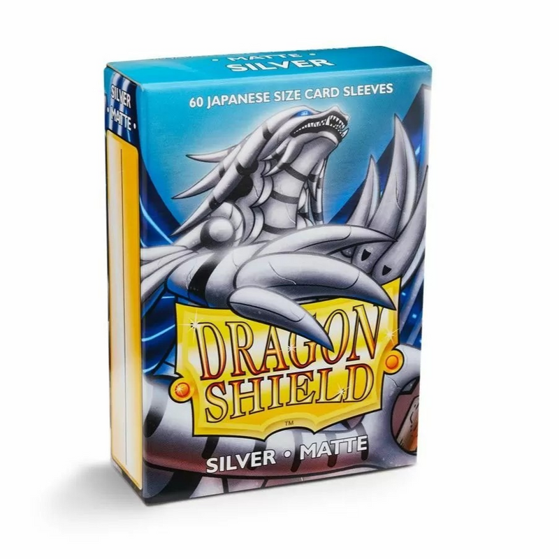 DRAGON SHIELD JAPANESE SIZE SLEEVES MATTE SLIVER 60PK 