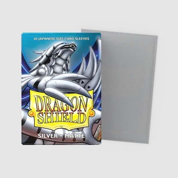 DRAGON SHIELD JAPANESE SIZE SLEEVES MATTE SLIVER 60PK 