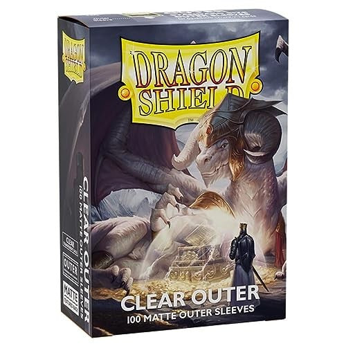 DRAGON SHIELD STANDARD SIZE OUTER SLEEVES MATTE CLEAR 100PK - AT13002