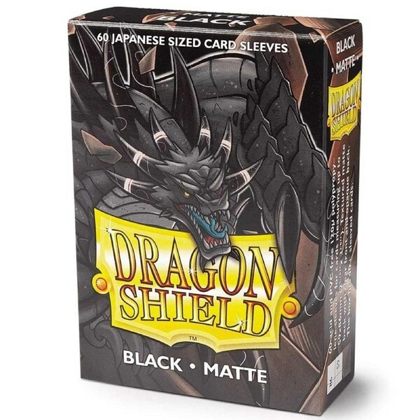 DRAGON SHIELD JAPANESE SIZE SLEEVES MATT BLACK 60PK - AT11102