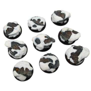 MICRO ART STUDIO B01841 WINTER SHALE BASES, WROUND 30MM (5) -