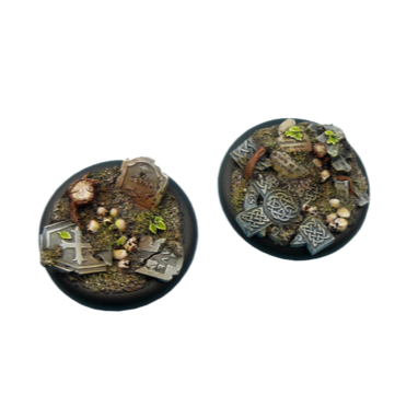MICRO ART STUDIO B00843 GRAVEYARD BASES, WROUND 50MM (1) -