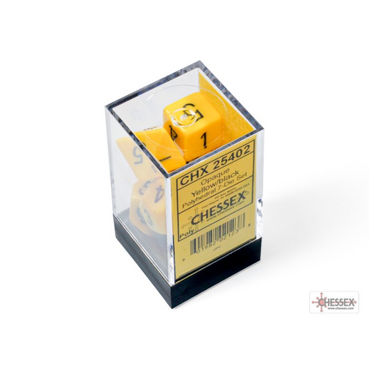 CHESSEX POLYHEDRAL 7D SET YELLOW/BLACK - CHX25402
