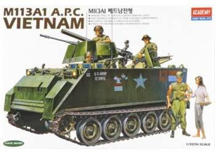 ACADEMY 1/35 M113A1 VIETNAM VERSION PLASTIC MODEL KIT