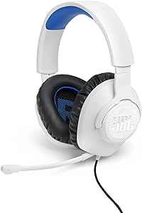 JBL Quantum 100P Gaming Headset - White, White - AD089