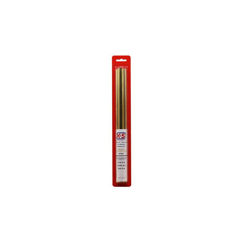 K&S 12 in. L Round Brass Tube 3 Pk - KS3402