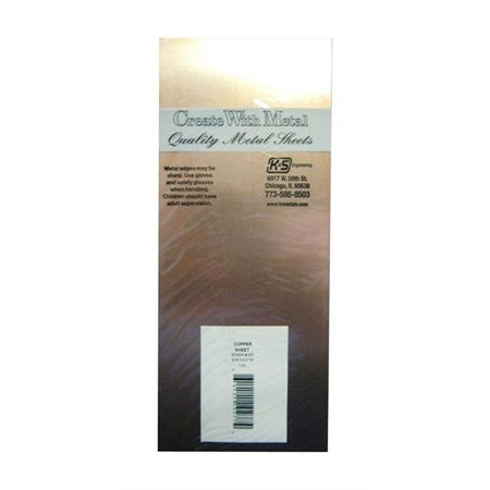 K&S 0.016 in. X 4 in. W X 10 in. L Copper Sheet Metal - KS277