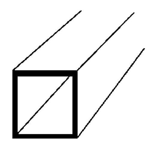 TUBING, SQUARE, ALUMINUM, 3003 ALLOY TYPE, 0.14, 1 FT. L. - KS3012