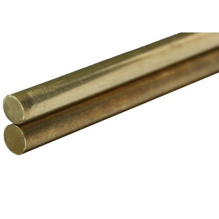 K&S 0.114 in. D X 12 in. L Brass Rod 2 Pk - KS8167