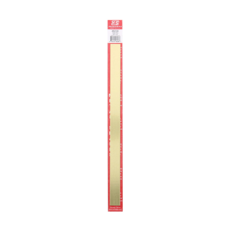 K&S 0.03 in. X 0.75 in. W X 12 in. L Galvanized Brass Plain Metal Strip - KS8238