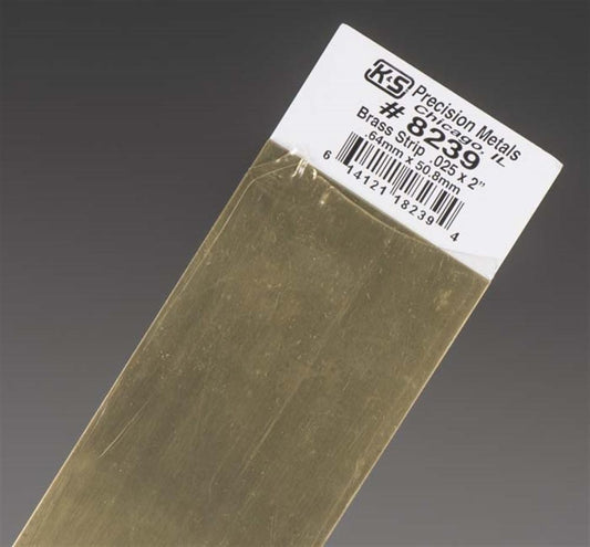 K&S 0.03 IN. X 2 IN. W X 12 IN. L GALVANIZED BRASS PLAIN METAL STRIP