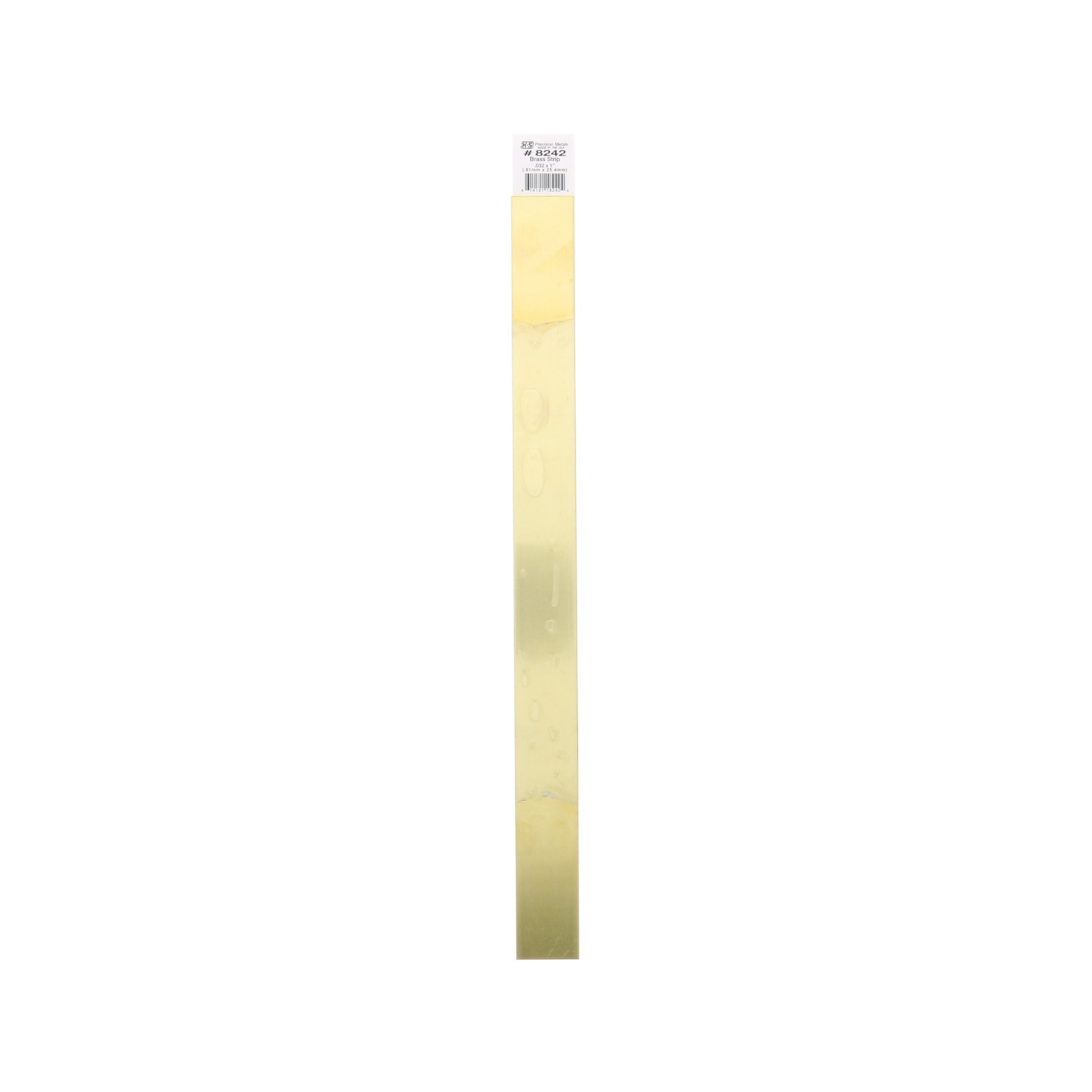 K&S 0.032 IN. X 1 IN. W X 12 IN. L MILL BRASS METAL STRIP - KS8242