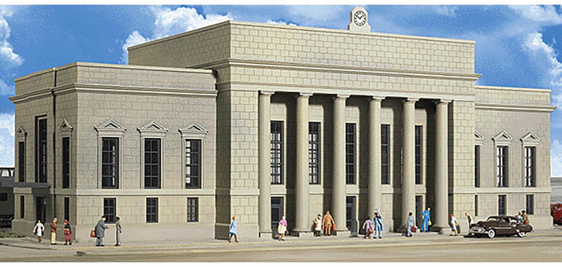 Walthers Cornerstone N Scale Building/Structure Kit Union Train/Railroad Station - 933-3257