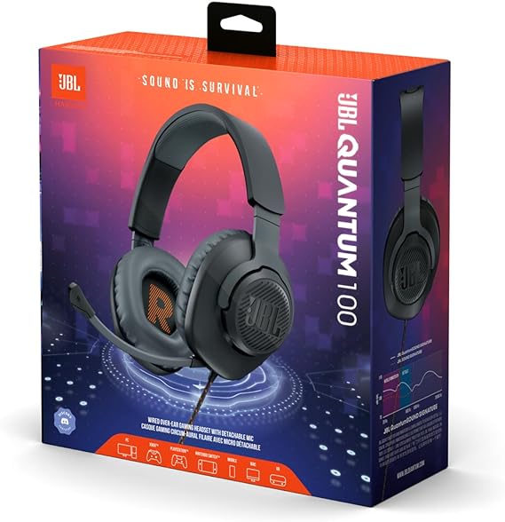 JBL QUANTUM 100 GAMING OVER EAR - BLACK - AD088