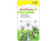 -A10-D6-MF 95mAh 1.45V Hearing Aid Zinc Air Batteries - Pack of 6 - 50006010