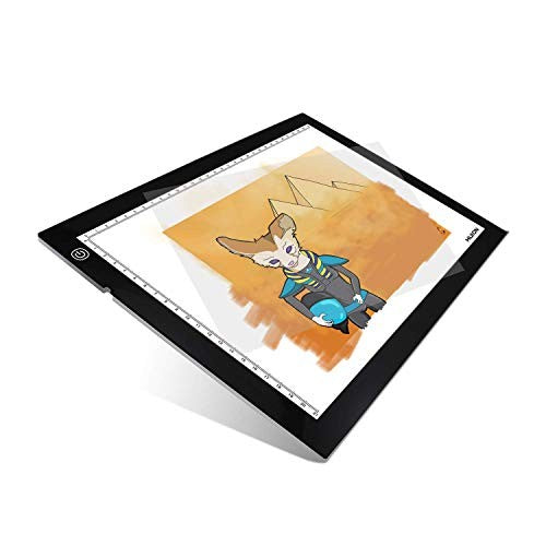 HUION A4 LED Light Pad Tracing Light Box Adjustable Brightness AC Powered - 12.2x8.27 Inch - HU-A4