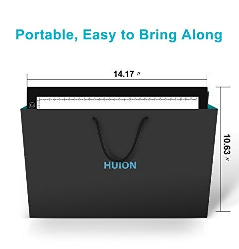 HUION A4 LED Light Pad Tracing Light Box Adjustable Brightness AC Powered - 12.2x8.27 Inch - HU-A4