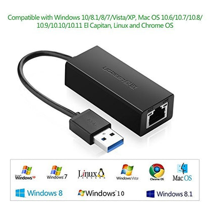 UGREEN USB 3.0 TO GIGABYTE ETHERNET ADAPTER - 90065235
