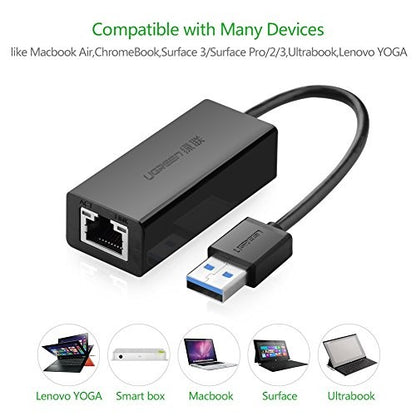UGREEN USB 3.0 TO GIGABYTE ETHERNET ADAPTER - 90065235