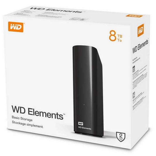 WD ELEMENTS DESKTOP 8TB 3.5 HDD - WDBBKG0080HBK-AESN