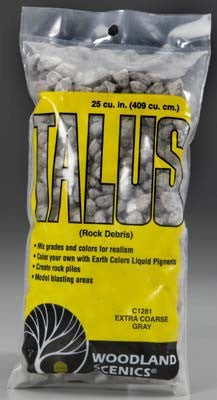 WOODLAND SCENICS EXTRA COARSE GRAY TALUS - C1281