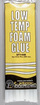 WOODLAND SCENICS ST1446 LOW TEMP FOAM GLUE STICKS (X10) RAILWAY LANDSCAPING SCENICS