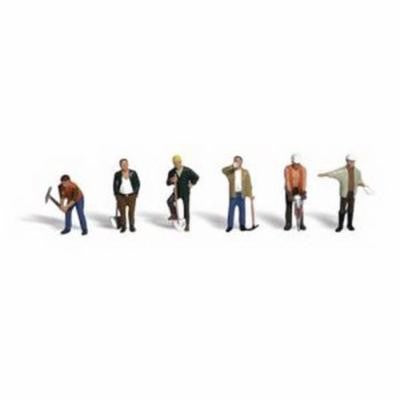 WOODLAND SCENICS A2137 N SCALE ROAD CREW (6) - A2137