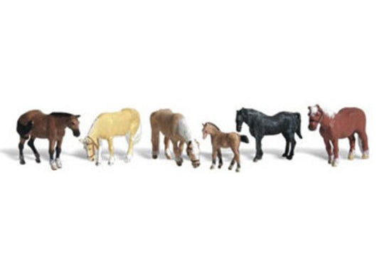 WOODLAND SCENICS N FARM HORSES N FIGURES - A2141