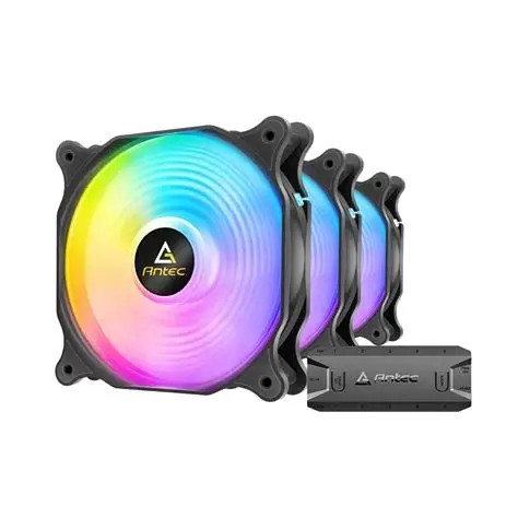 ANTEC F12 RACING ARGB 3 PACK WITH PWM CONTROLLER 120MM CASE FANS - CAA-F12RACINGARGB-3P