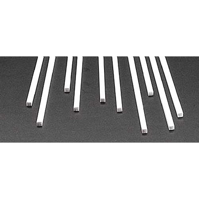 Plastruct MS-125 Square Rod.125 10 PLS90780 Plastic Building Supplies - 90780