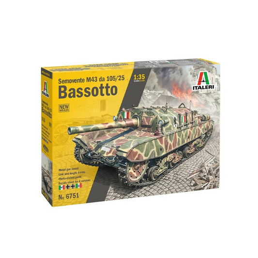 ITALERI 6751 1:35 SEMOVENTE M43 DA 105/25 BASOTTO  - 6751S