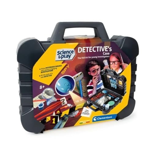 CLEMENTONI  SCIENCE & PLAY FORENSIC DETECTIVE CASE: CRACK THE CASE WITH FINGERPRINT DUSTING  PLASTER CASTING & CODE BREAKING (8+ YEARS)