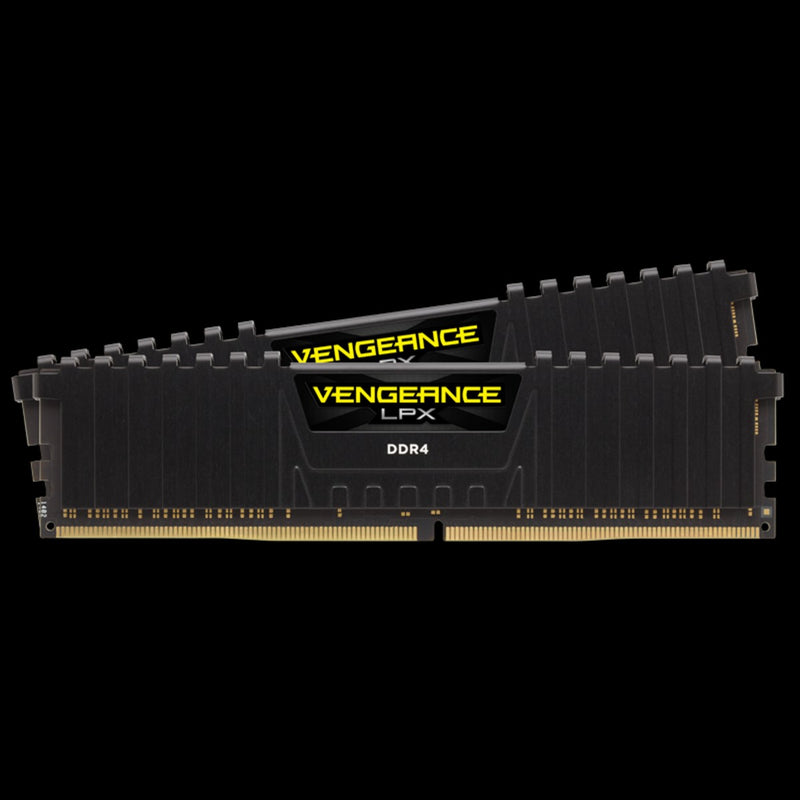 CORSAIR - VENGEANCE LPX 32GB (2PK X 16GB) 3200MHz DDR4 C16 DIMM Desktop Memory - Black - MECM4VL2X1632E