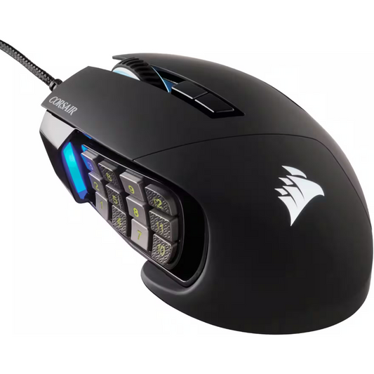 CORSAIR SCIMITAR RGB ELITE GAMING MOUSE MULTI-BUTTON RGB DEPLOYMENT CH-934211-AP MS431 - MICH-SCIMITAR-EL-BK