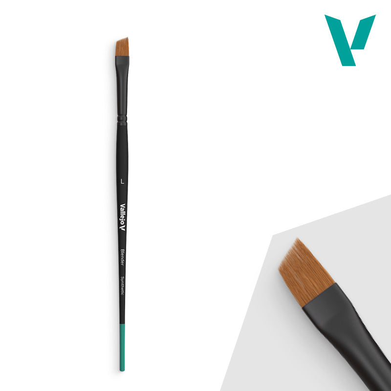 VALLEJO BLENDER FLAT ANGLED SYNTHETIC BRUSH LARGE - AVB05003
