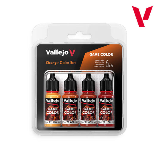 VALLEJO GAME COLOUR 72.381 ORANGE COLOUR SET - AV72381