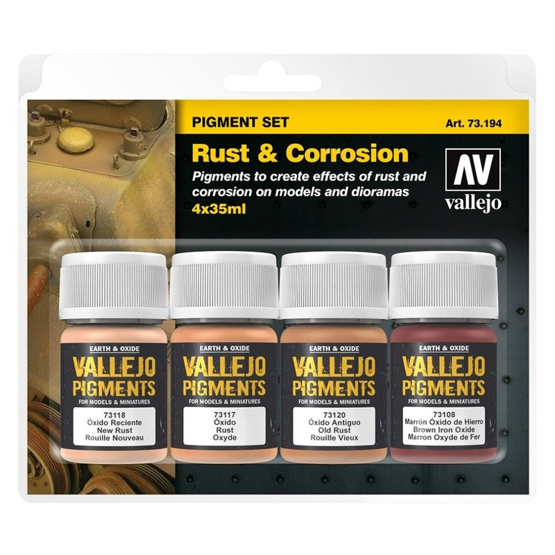 Val73194 - Av Vallejo Pigments Set - Rust & Corrosion