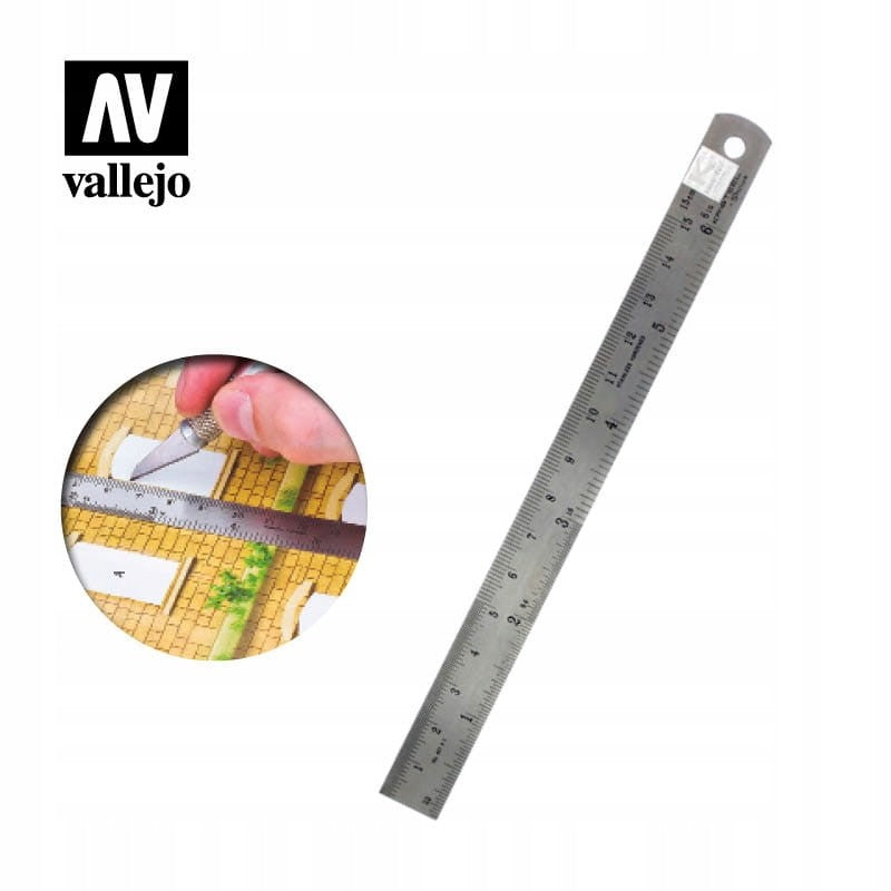 VALLEJO HOBBY TOOLS - STEEL RULE (150MM) - AVT15003