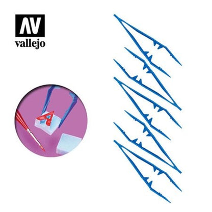 VALLEJO TOOLS - PLASTIC TWEEZERS (5) - AVT12006