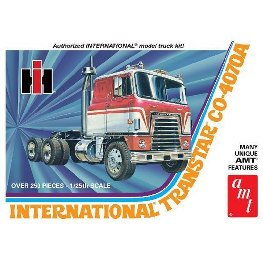 AMT INTERNATIONAL TRANSTAR CO-4070A SEMI MODEL TRUCK & PLASTIC KIT - SKILL LEVEL 3 PAINT & GLUE - AMT1203
