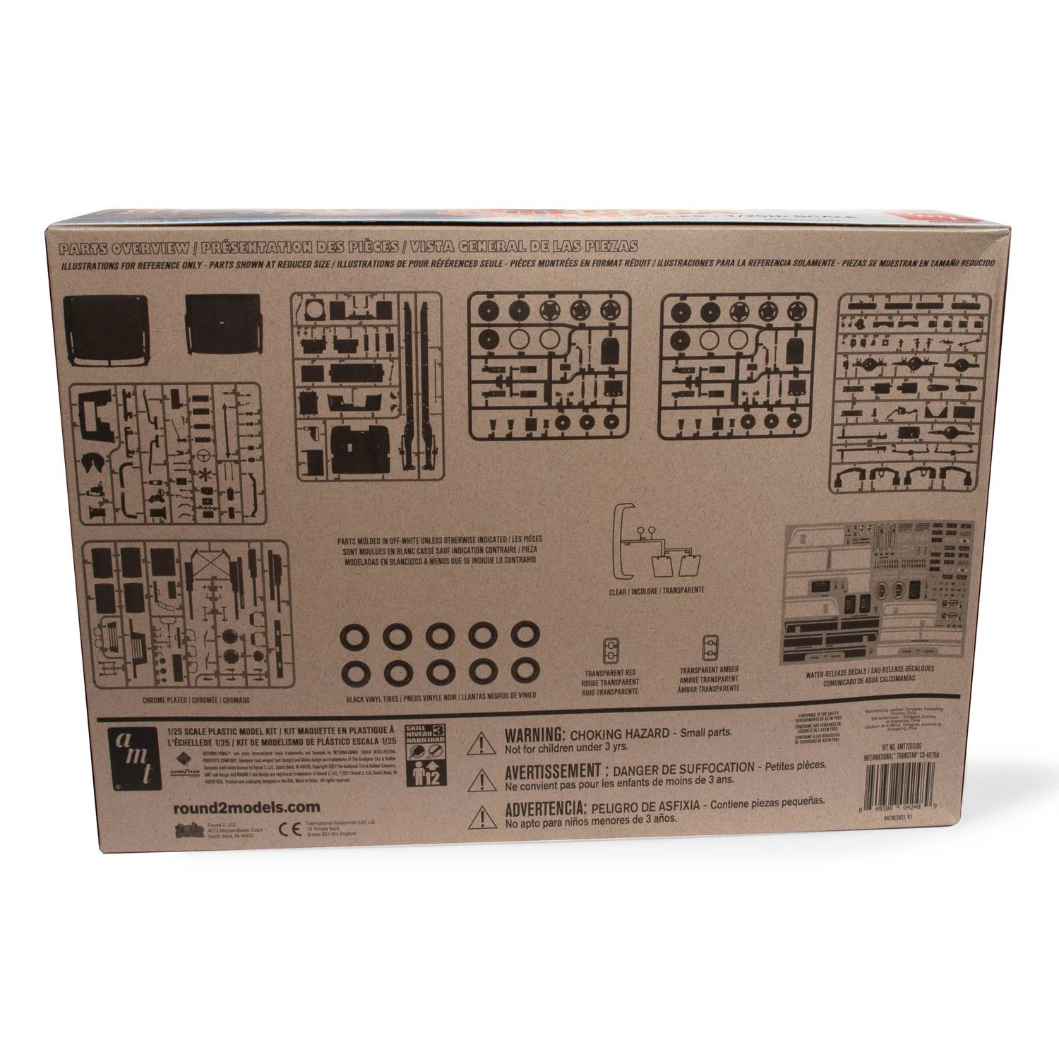 AMT INTERNATIONAL TRANSTAR CO-4070A SEMI MODEL TRUCK & PLASTIC KIT - SKILL LEVEL 3 PAINT & GLUE - AMT1203
