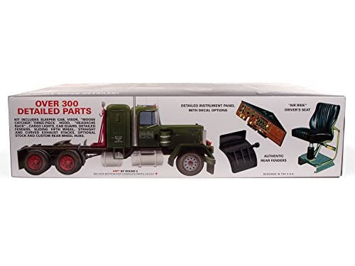 AMT: 1:25 SCALE MODEL KIT - ALASKAN HAULER KENWORTH TRACTOR - 300+ PARTS SKILL LEVEL 3 AUTHENTIC VEHICLE BUILDING REPLICA UNPAINTED TRUCK AGE 14+ - AMT1339
