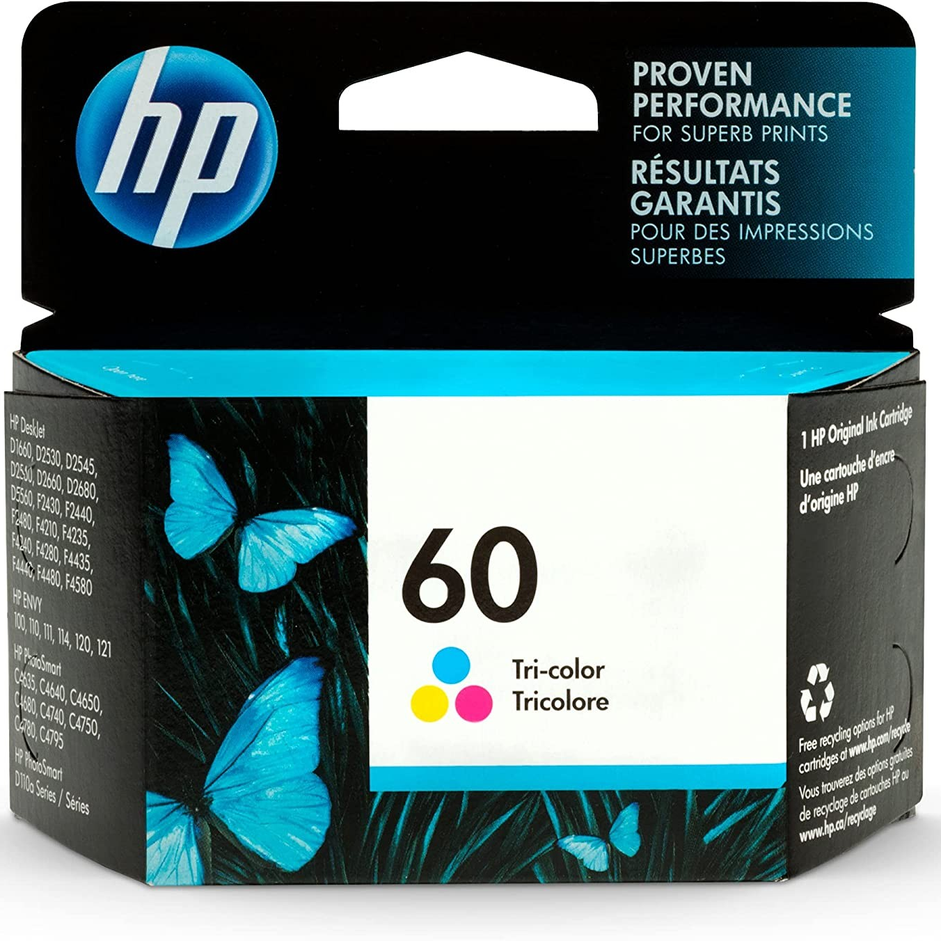 HP 60 COLOUR INK CARTRIDGE - HI60C 