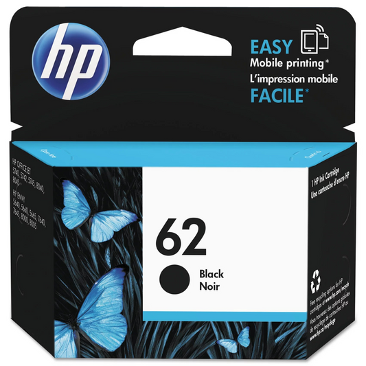 HP 62 BLACK INK CARTRIDGE - HI62B 