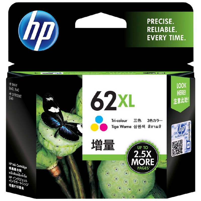 HP 62XL COLOUR INK CARTRIDGE - HI62CXL 