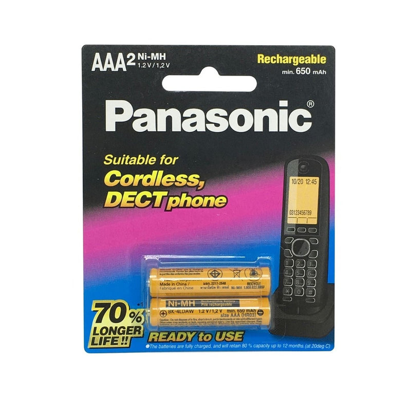 BATT NIMH AAA 1.2V 650MAH PANASONIC PK2