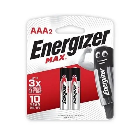 ENERGIZER MAX 2 X AAA BATTERIES - E92BP2T