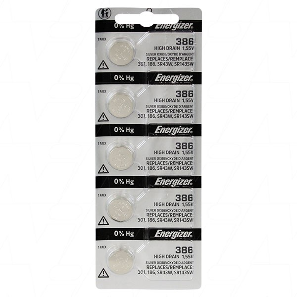 ENERGIZER 386 SILVER OXIDE MULTI-DRAIN BATTERY 
